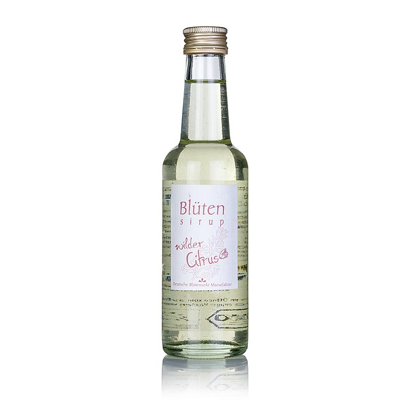 Cvjetni sirup cvijet divljeg citrusa, 1:10, organski - 250 ml - Boca Cvjetni sirup cvijet divljeg citrusa, 1:10, organski - 250 ml - Boca