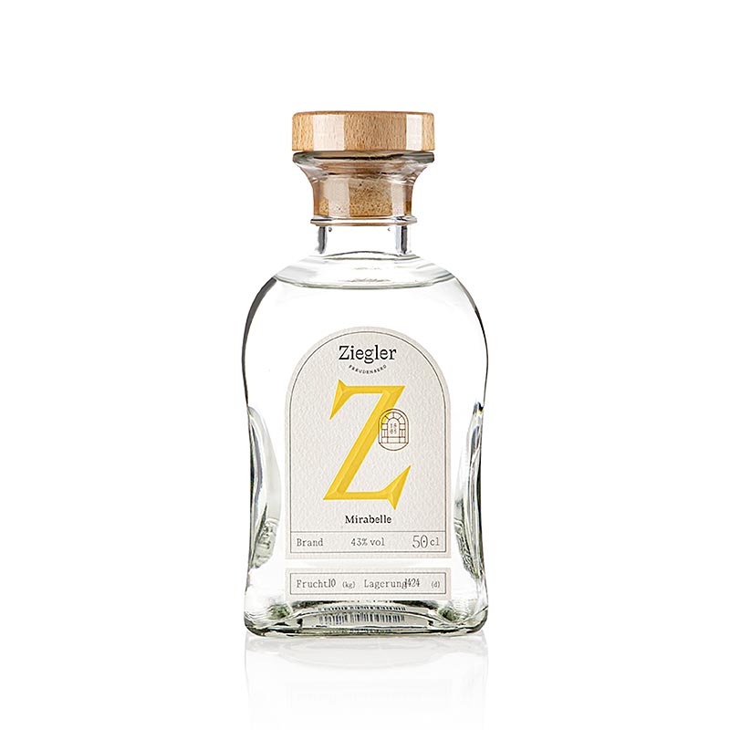 Zganje Ziegler Mirabelle zlahtno zganje 43% vol. 0,5 l - 500 ml - Steklenicka