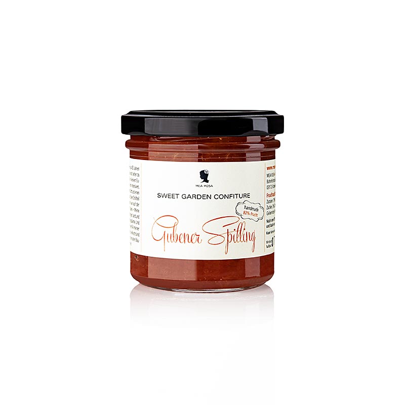 Sweet Garden Confiture - Crema di frutta Gubener Spilling (prugna), Mea Rosa - 180 g - Bicchiere