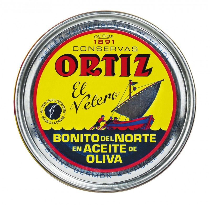 Bonito del Norte - feher tonhal, feheruszoju tonhal olivaolajban, konzerv, Ortiz - 158g - tud