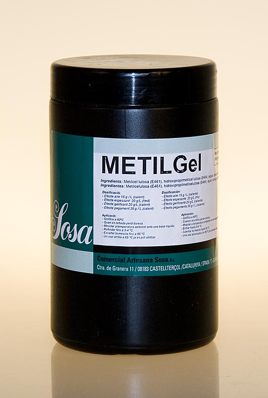 Metilgel mÃ©thylcellulose, de texturation, Sosa, E461 - 300 g - PE peut