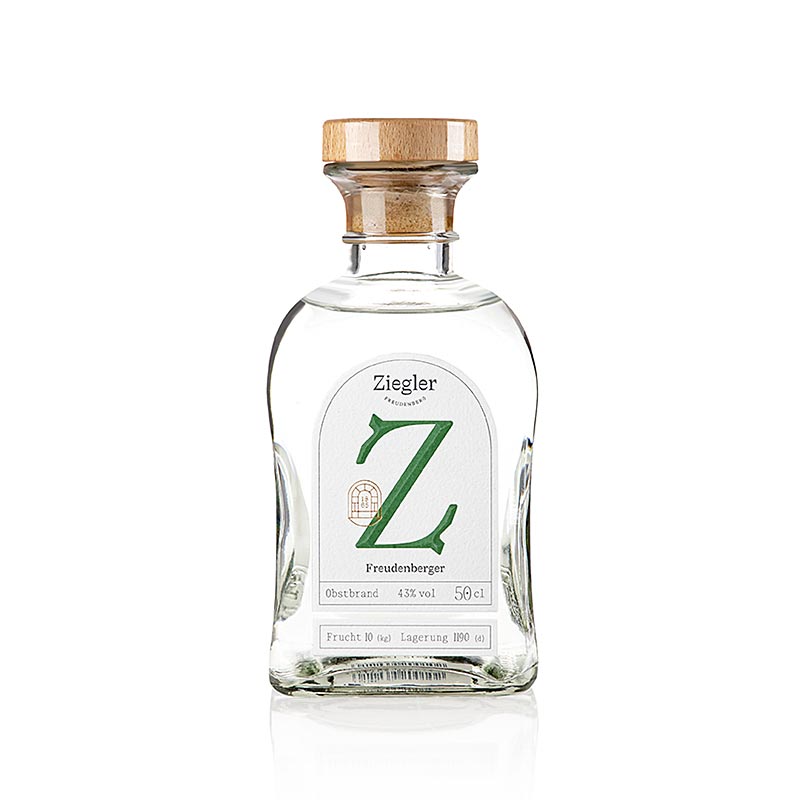 Freudenberger ovocna palenka (vyrobena z jablek a hrusek), 43 % obj., Ziegler - 500 ml - Lahev Freudenberger ovocna palenka (vyrobena z jablek a hrusek), 43 % obj., Ziegler - 500 ml - Lahev