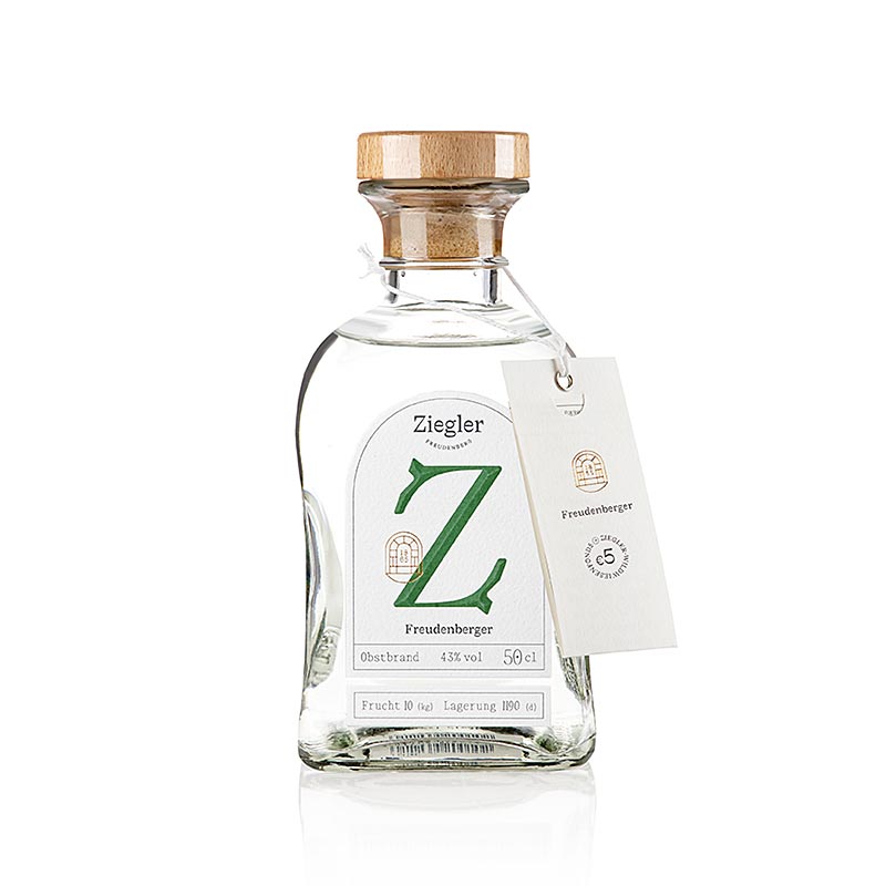 Freudenberger ovocna palenka (vyrobena z jablek a hrusek), 43 % obj., Ziegler - 500 ml - Lahev Freudenberger ovocna palenka (vyrobena z jablek a hrusek), 43 % obj., Ziegler - 500 ml - Lahev