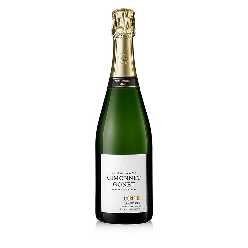 Sampanske Gimonnet Gonet l`Origine Blanc de Blanc Grand Cru brut, 12% obj. - 750 ml - Flasa Sampanske Gimonnet Gonet l`Origine Blanc de Blanc Grand Cru brut, 12% obj. - 750 ml - Flasa