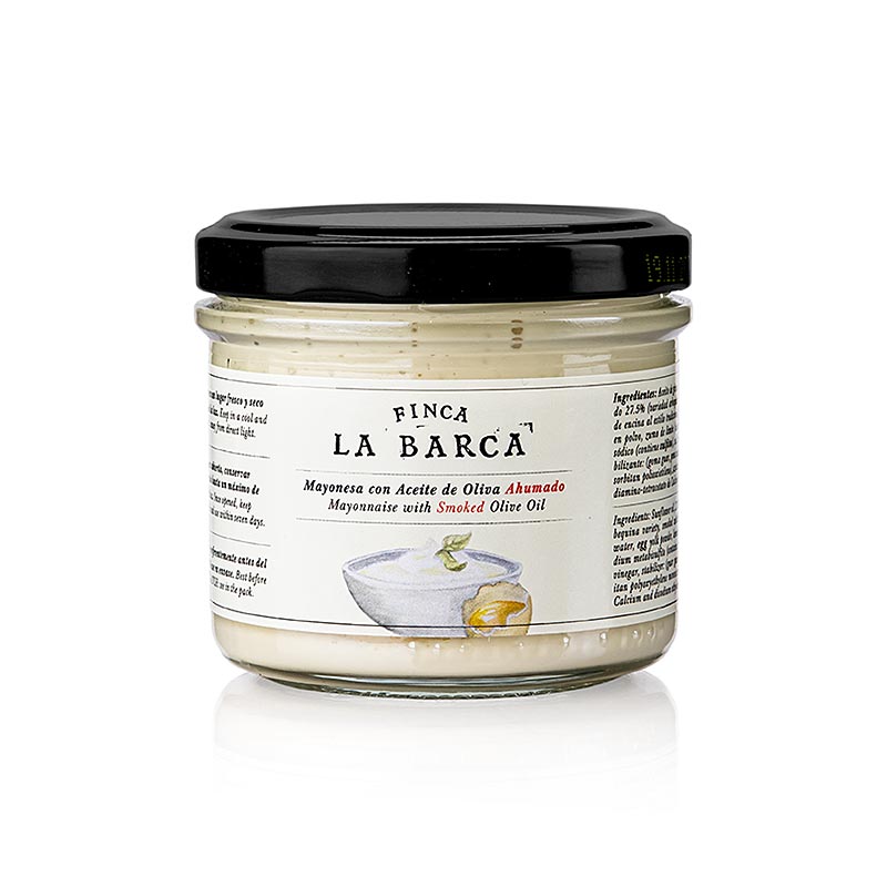 Majonez z oliwy wedzonej, Finca La Barca - 120ml - Szklo