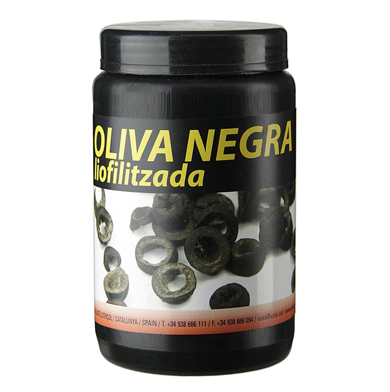 Sosa Freeze Dried Black Olives, Sliced (38114) - 75 g - Pe-dose