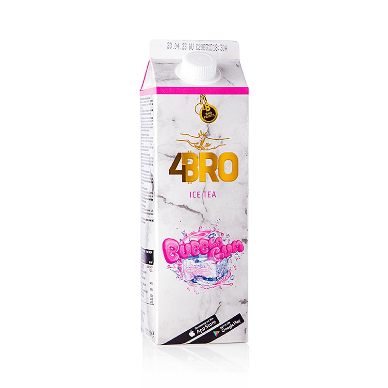 4BRO Ice Tea Bubble Gum - 1 litra - Tetra pack