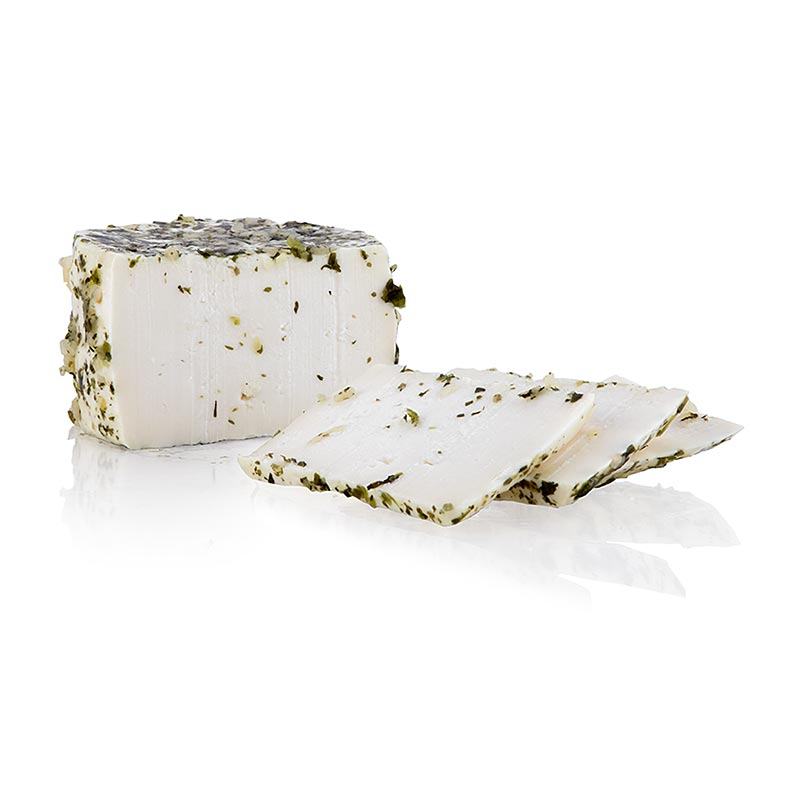 Keci peyniri, frenk sogani ve sarimsakli, Metzler - yaklasik 150 gr - vakum