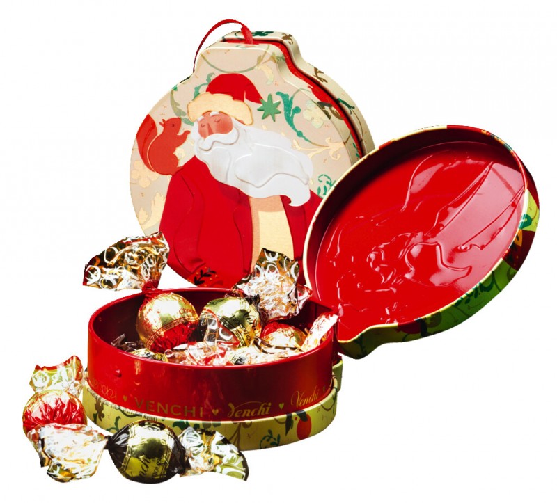 Winter Treasure Box, darilna skatla z mesanimi cokoladnimi mousse pralineji, Venchi - 84g - lahko