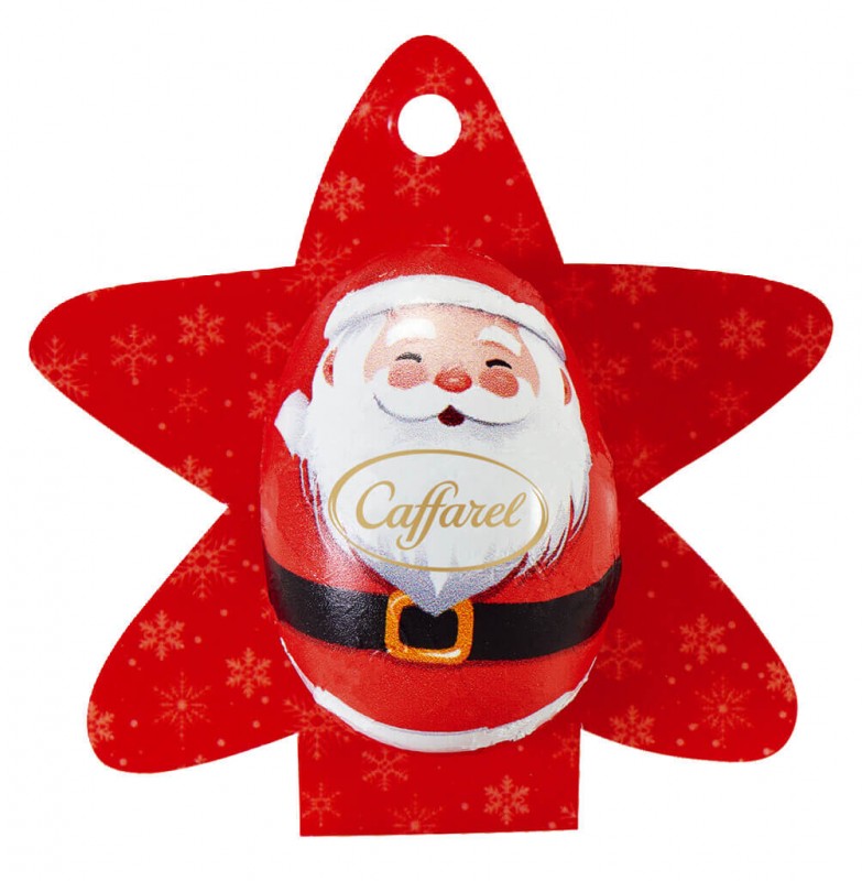 Santa Claus dekorace, displej, Santa Claus vesak na mlecnou cokoladu, displej, Caffarel - 48 x 10 g - Zobrazit