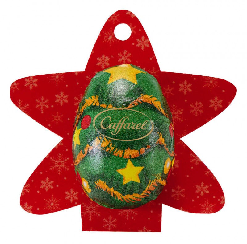 Dekoracia na vianocny stromcek, displej, vesiak na vianocny stromcek s mliecnou cokoladou, stojan, kava - 48 x 10 g - displej