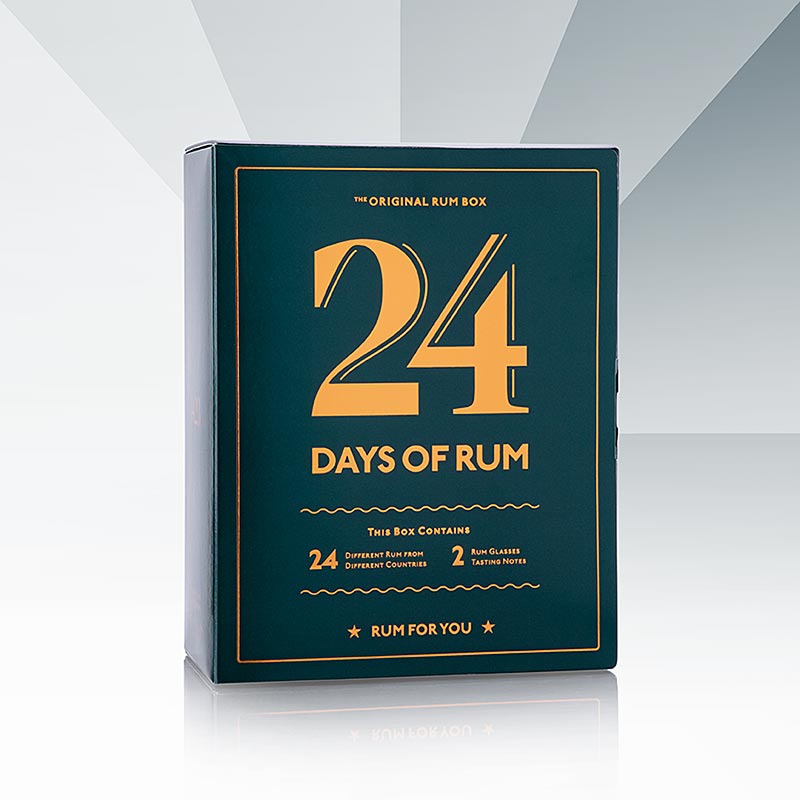 Adventni kalendar 24 Days of Rum, vydani 2022 (zeleny) - 480 ml, 24 x 20 ml - Lepenka