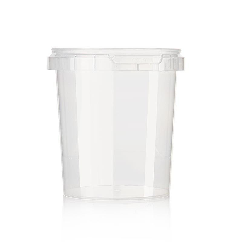 Plastik kavanoz Circlecup, yuvarlak, KAPAKSIZ, Ø 95x120mm, 520ml - 1 parca - Karton