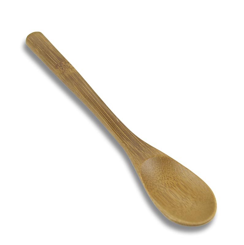 Reusable bamboo coffee spoon, dishwasher safe, dark brown, 16 cm long - 25 hours - bag