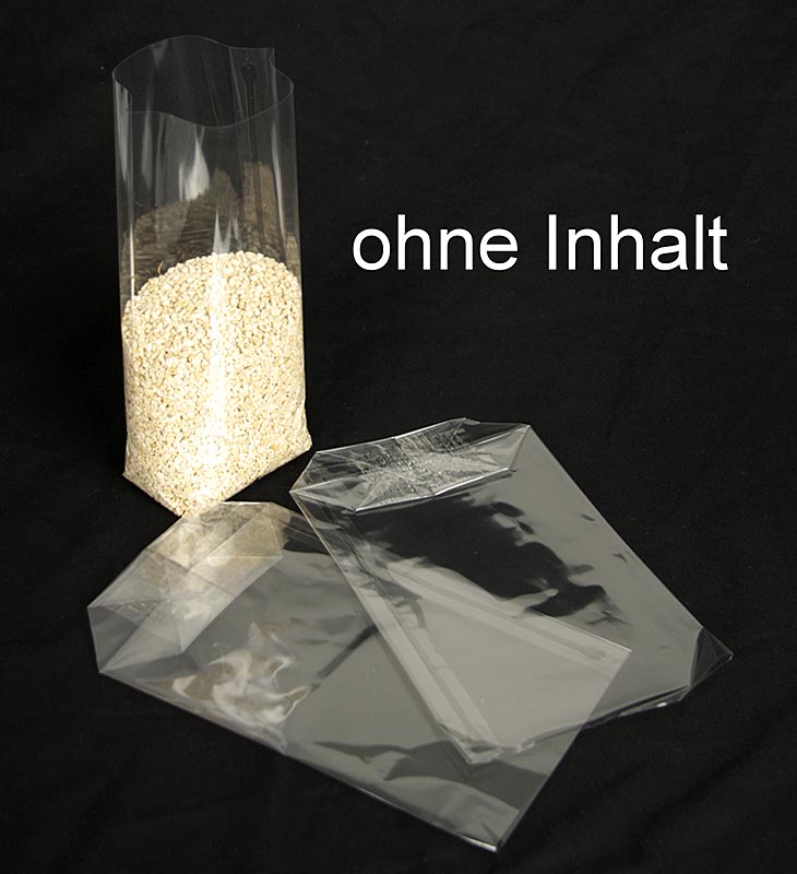 Polypropylene bottom bag - cellophane, stretched, 9.5 X 16 cm - 100 hours - carton