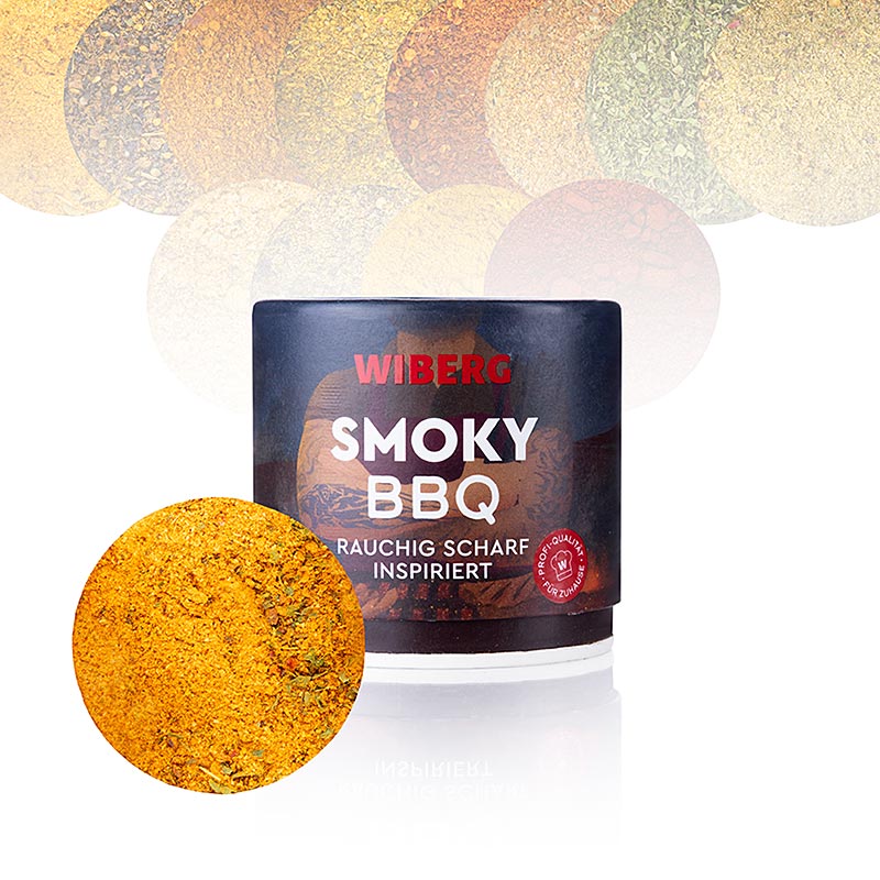 Wiberg Smoky BBQ, wedzona, pikantna mieszanka przypraw - 100 gramow - Pudelko zapachowe