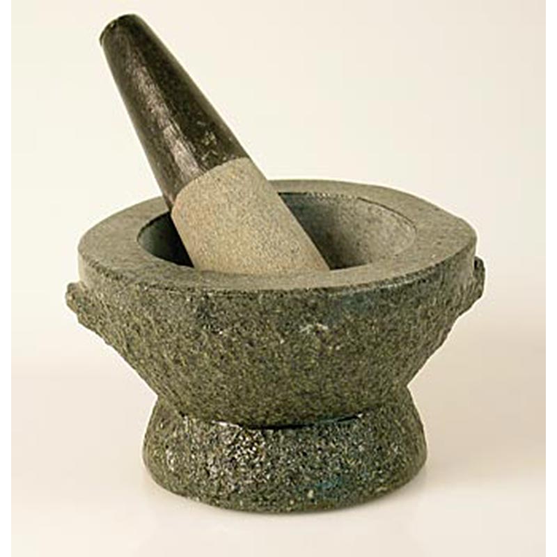 Mortier de pierre, Ø 15 cm exterieur, Ø 11 cm interieur, 9 cm de haut, environ 2,2 kg - 1 piece - Lache