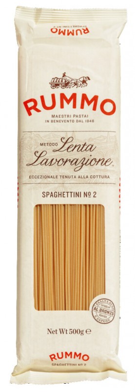 Spaghettini, Le Classiche, paste cu gris din grau dur, rummo - 500 g - ambalaj