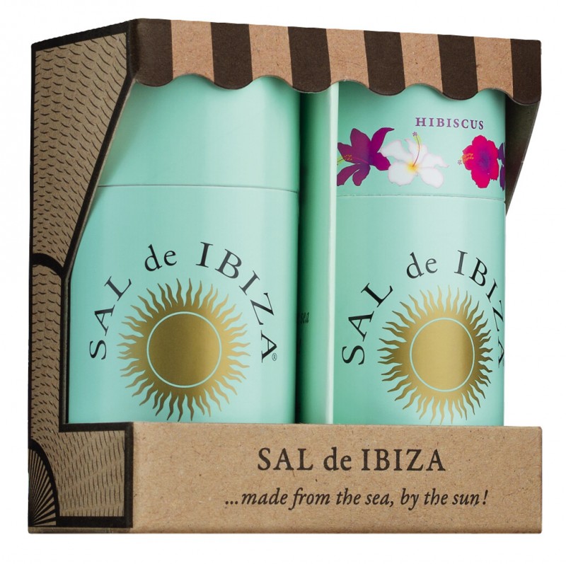 Granito Bundle, Beach Chair Edit., Pure and Hibiscus, Pure Sea Salt and Sea Salt with Hibiscus, Set, Sal de Ibiza - 125g/90g - soubor
