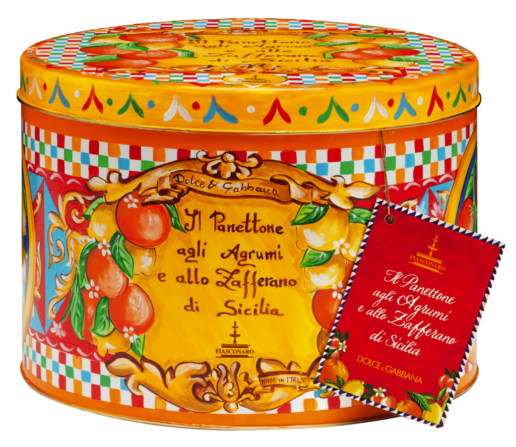 Panettone agli agrumi DundG, kvaseni kolac z limonino lupinico in kandirano pomarancno lupinico, Fiasconaro - 500 g - Kos