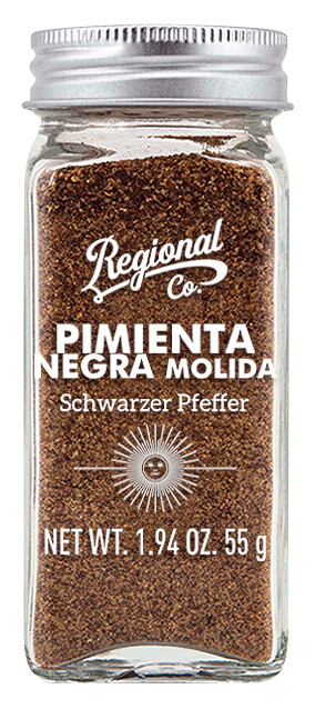 Pimienta Negra Molida, Black Pepper, Regional Co. - 55 g - Kus