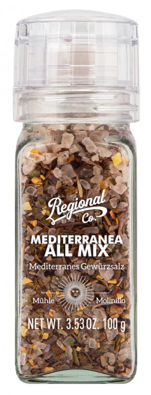 Mediterranean All Mix, condimente sare, moara, Regional Co - 100 g - Bucata