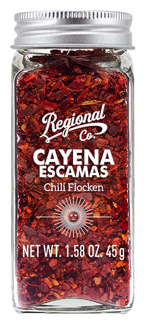 Cayena Escamas, Chilli Flakes, Regional Co. - 45 g - Bucata Cayena Escamas, Chilli Flakes, Regional Co. - 45 g - Bucata