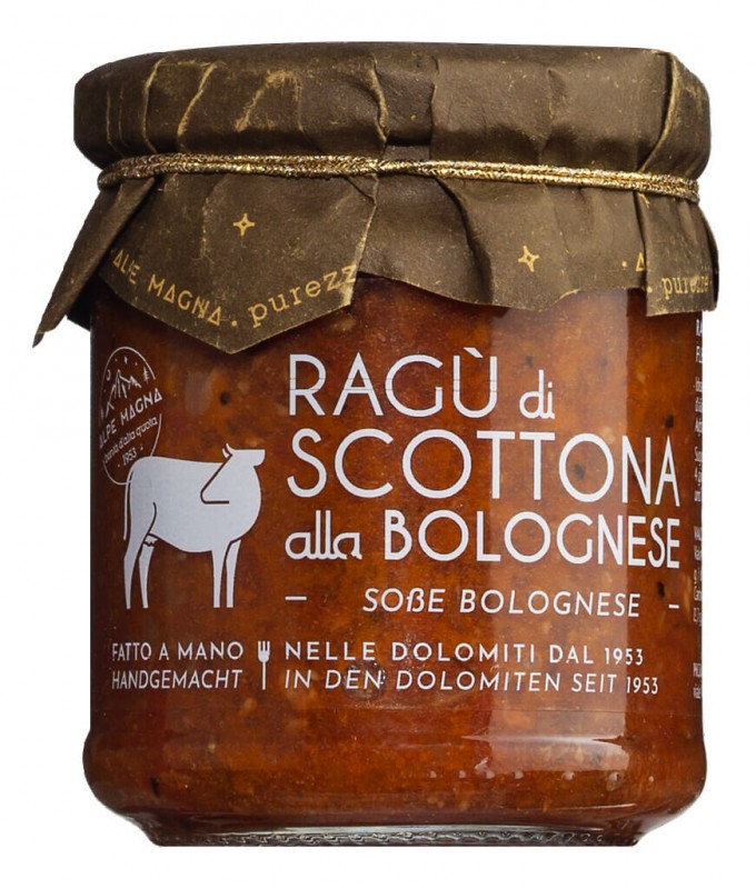 Ragu storico bolognese, bolognese umak, Alpe Magna - 190 g - Staklo Ragu storico bolognese, bolognese umak, Alpe Magna - 190 g - Staklo