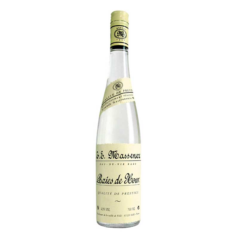 Massenez Eau-de-Vie de Baies de Houx Prestige, 43 % obj., Alsasko - 6 x 0,7 l - Flasa Massenez Eau-de-Vie de Baies de Houx Prestige, 43 % obj., Alsasko - 6 x 0,7 l - Flasa