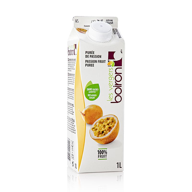 Piure de fructul pasiunii Boiron, pasteurizat, 100% fructe - 1 litru - Pachet Tetra Piure de fructul pasiunii Boiron, pasteurizat, 100% fructe - 1 litru - Pachet Tetra