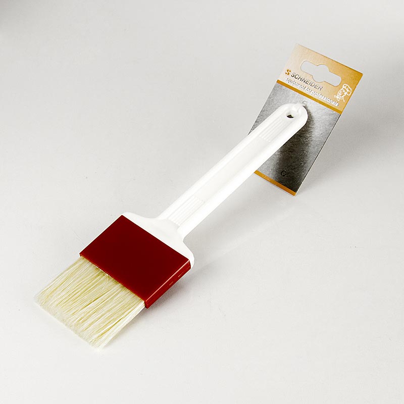 Pastry brush, fat and cake brush made of natural bristles, 60mm wide, 1 pc,  Blister