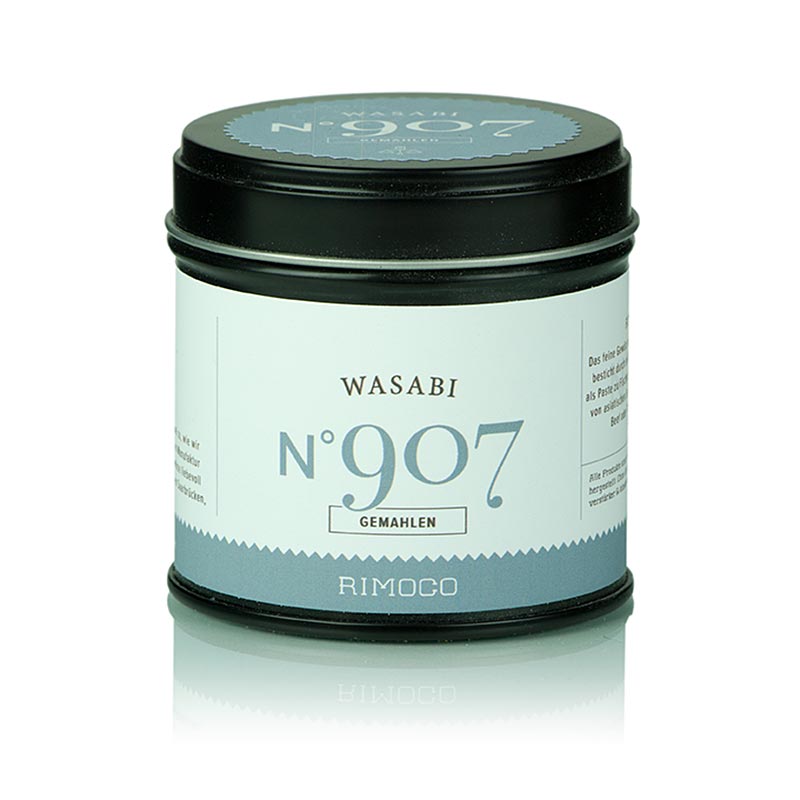 Wasabi - Proszek z zielonego chrzanu, wyprodukowany w 100% z wasabi (Eutrema japonica) - 40g - Moc