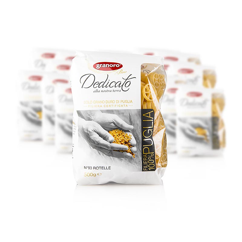 Granoro Dedicato - Rotelle, tekerlekler, Ø 20 mm, No.93 - 10kg, 20x500g - Karton Granoro Dedicato - Rotelle, tekerlekler, Ø 20 mm, No.93 - 10kg, 20x500g - Karton