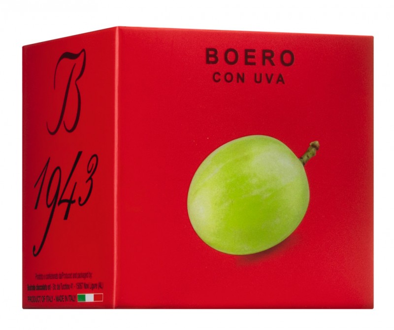 Cubo Boero UVA, etcsokolade praline szolovel alkoholban, Bodrato Cioccolato - 100 g - csomag