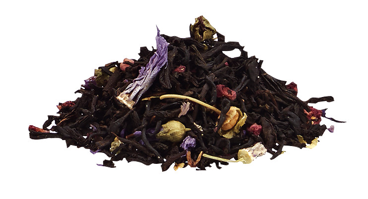Violetta, czarna herbata z malinami i mieszanka kwiatowa, La Via del Te - 100 gramow - Moc