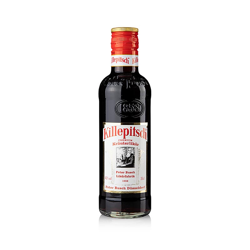 Killepitsch, likier ziolowy 42% obj., fabryka likierow Peter Busch - 350ml - Butelka