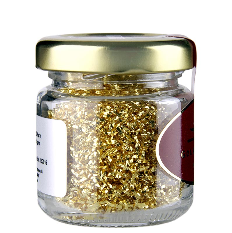 Guldfibrerblad guldtråd, fint, 22 karat, E 175 - 0,3 g - glas Guldfibrerblad guldtråd, fint, 22 karat, E 175 - 0,3 g - glas