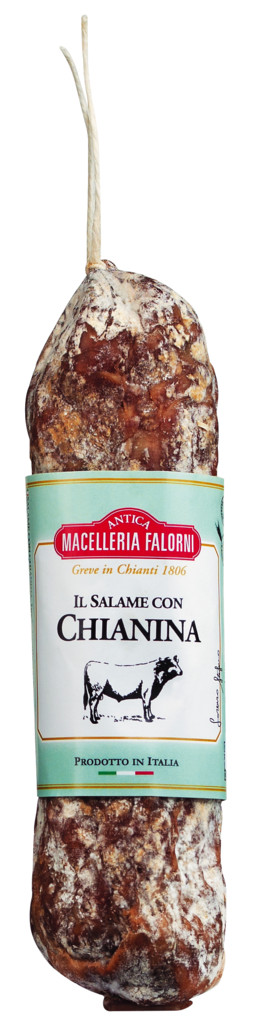Il Salame con Chianina, Salama s Chianinom - govedina i svinjetina, Falorni - cca 400 g - kg