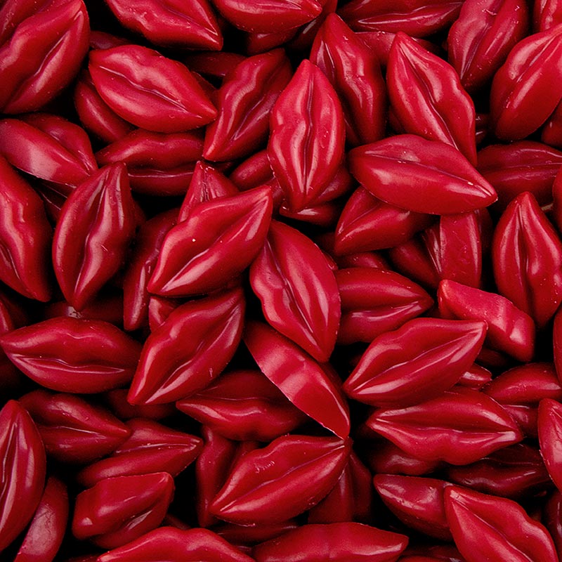 Hot Lips, voros csokolade ajkak, 3x1,5 cm (77564) - 386g, 177 db - Karton