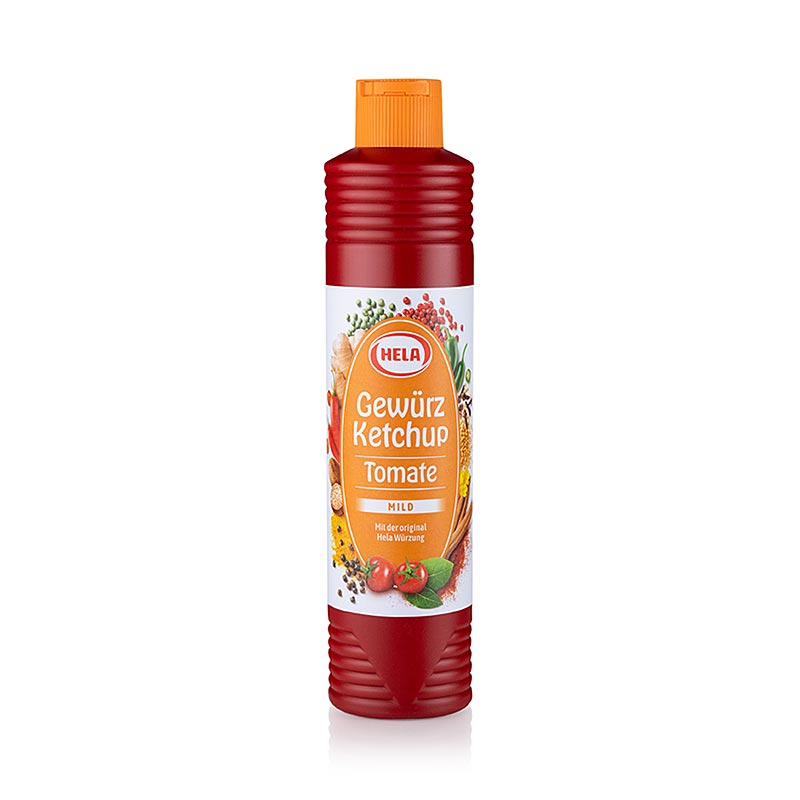 Ketchup pomidorowy HELA, lagodny - 800ml - Butelka PE