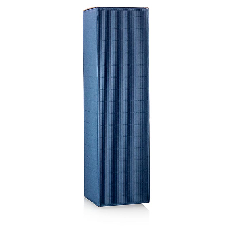 Darcekova krabicka na flase magnum, tmavo modra, 112x112x405mm - 1 kus - Volny