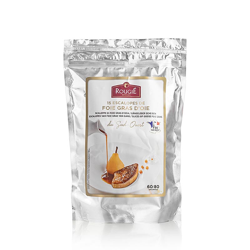 Foie gras Zuidwest-Frankrijk, Rougie - ca. 1.000 g - tas Foie gras Zuidwest-Frankrijk, Rougie - ca. 1.000 g - tas