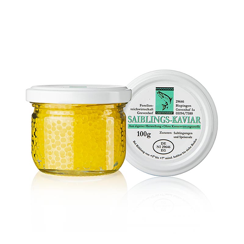 Saiblings Kaviar, Forellenwirtschaft Grevenhof (Saison Artikel) - 100 g - Glas