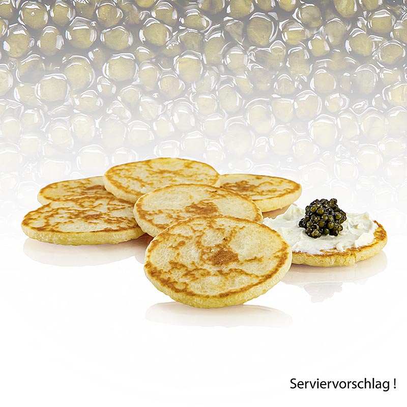 Mini Blinis - for caviar, Ø 5.5 cm - 135g, 16 pieces - Cardboard