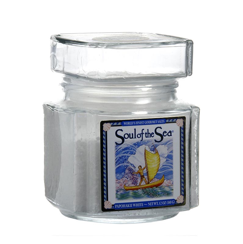 Hawaii Kai Soul of the Sea Papohaku, White Pacific Salt, Hawaii - 340 g - Glass