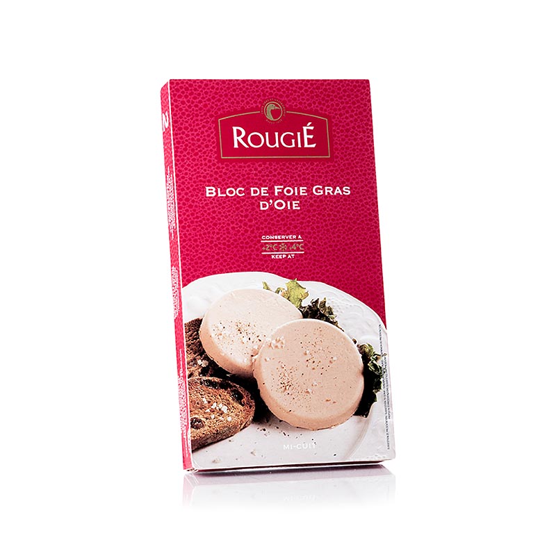 Goose liver block, 2 slices each approx. 40 g, rougie - 80 g - Pe-shell Goose liver block, 2 slices each approx. 40 g, rougie - 80 g - Pe-shell