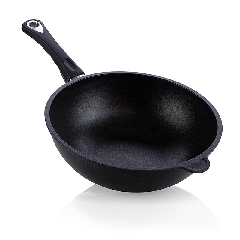 AMT Gastroguss, wok tava, Ø 28cm, 11cm yukseklik - induksiyon - 1 parca - Gevsetmek