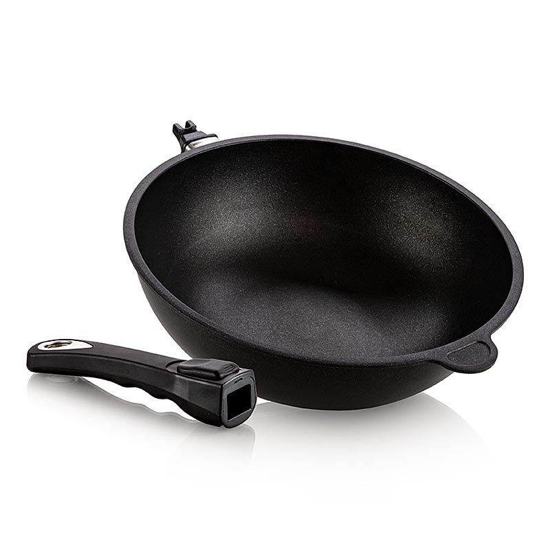 AMT Gastroguss, kuali kuali, Ø 28cm, tinggi 11cm, dengan pemegang boleh tanggal - 1 keping - Longgar AMT Gastroguss, kuali kuali, Ø 28cm, tinggi 11cm, dengan pemegang boleh tanggal - 1 keping - Longgar