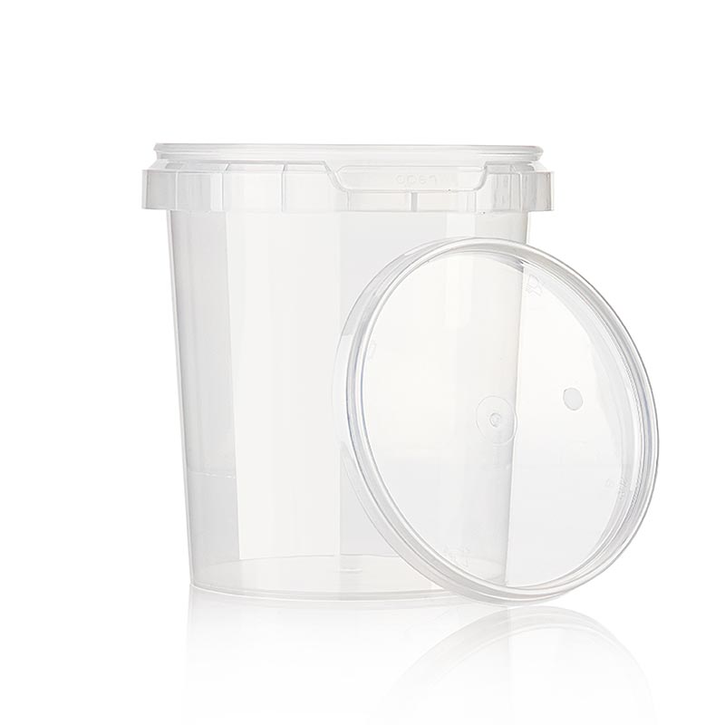 Muovipurkki Circlecup, pyorea, kannellinen, Ø 133 x 130 mm, 1200 ml - 1 kpl - Loysa