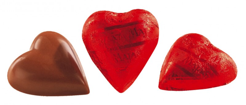 Cuoricini Milk, milk chocolate hearts, loose, Majani - 2 x 500g - kg